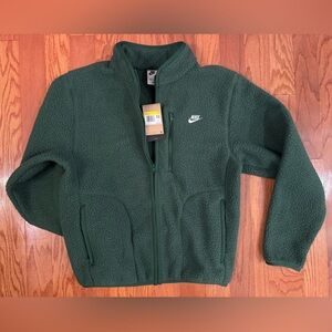Nike Sportswear Club Green Full Zip Fleece Jacket NEW